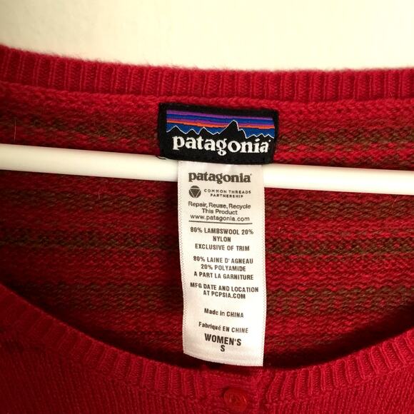 Patagonia Raspberry Red Rios Secret Lamb's Wool Dress S - Picture 3 of 9